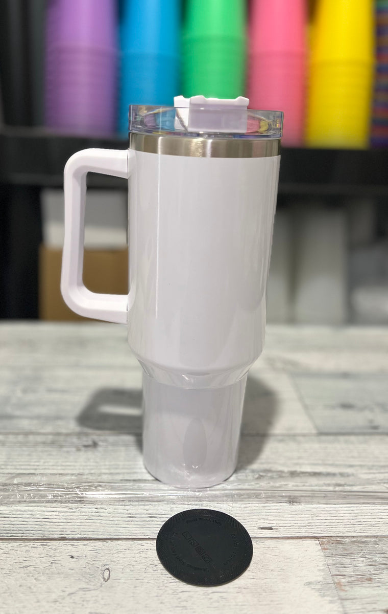 LSO 40oz Sublimation Tumbler; Insulated Stainless Steel; White