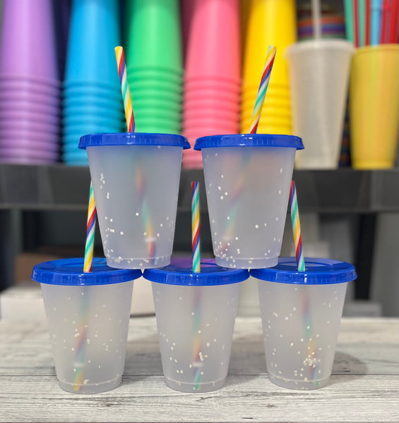 Mini Confetti Reusable  Cups  16oz - Set Of 5 cups